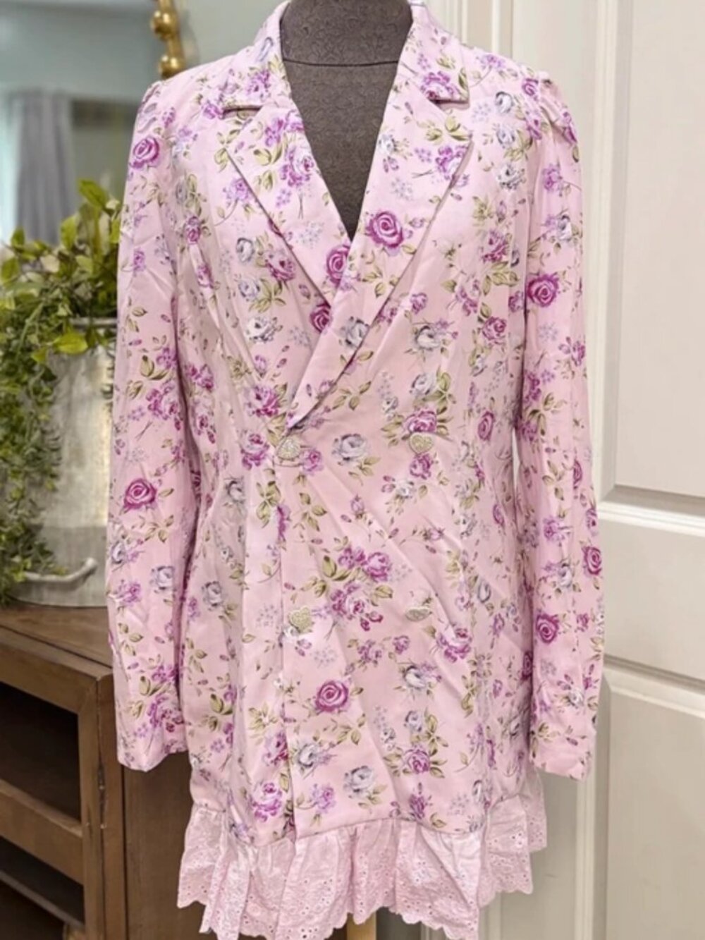 TCEC Lavender Floral Dress Large NWT
